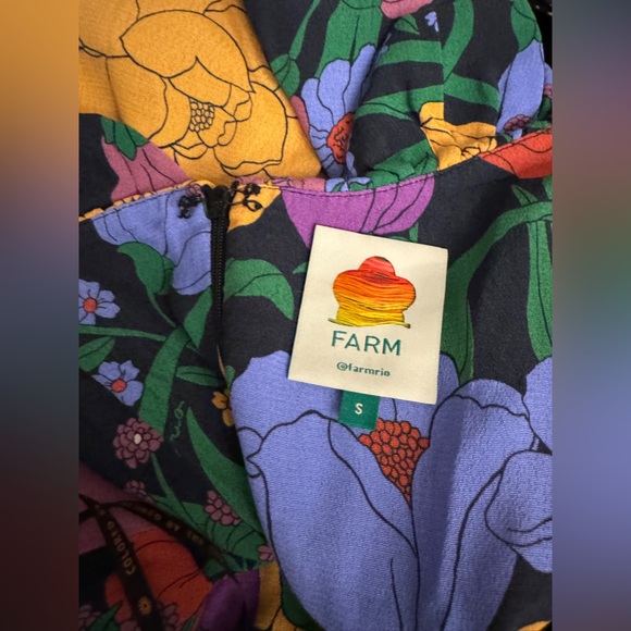 Farm Rio Black Bucolic Mini Dress - Picture 11 of 13